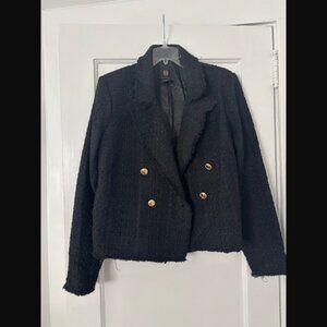 House of Harlow tweed double breased jacket with gold buttons